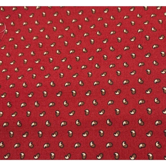 Marcus Fabrics Red Cotton Quilting Fabric 18" x 35" Brown Dashes Design 0244 - Picture 7 of 10